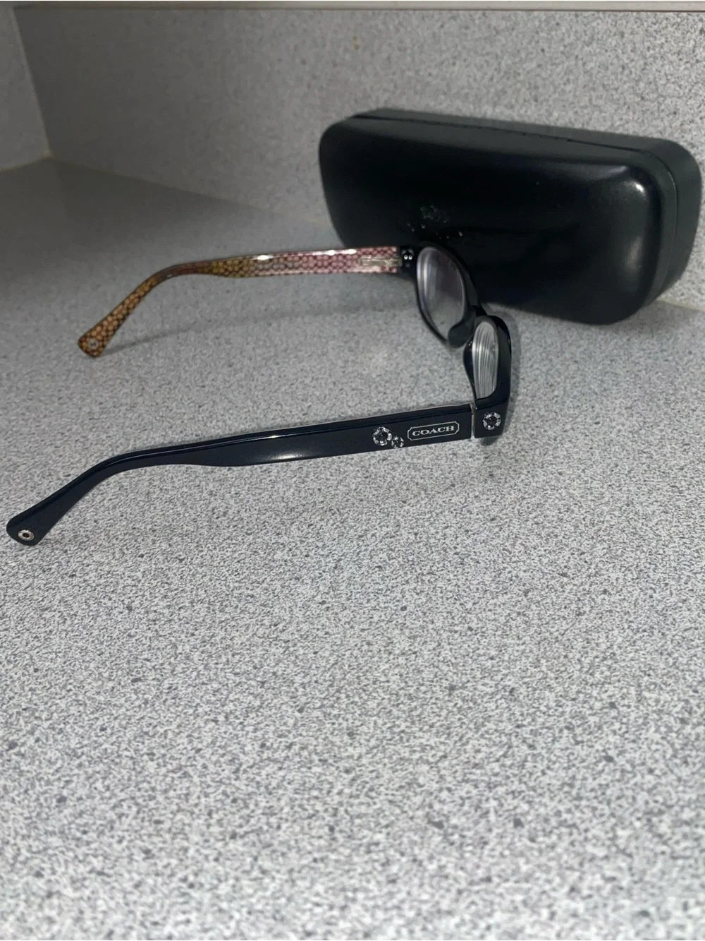 Coach HC6015 Delaney 5034 Small Black Raspberry Oval Eyeglasses 50-16-130 EUC